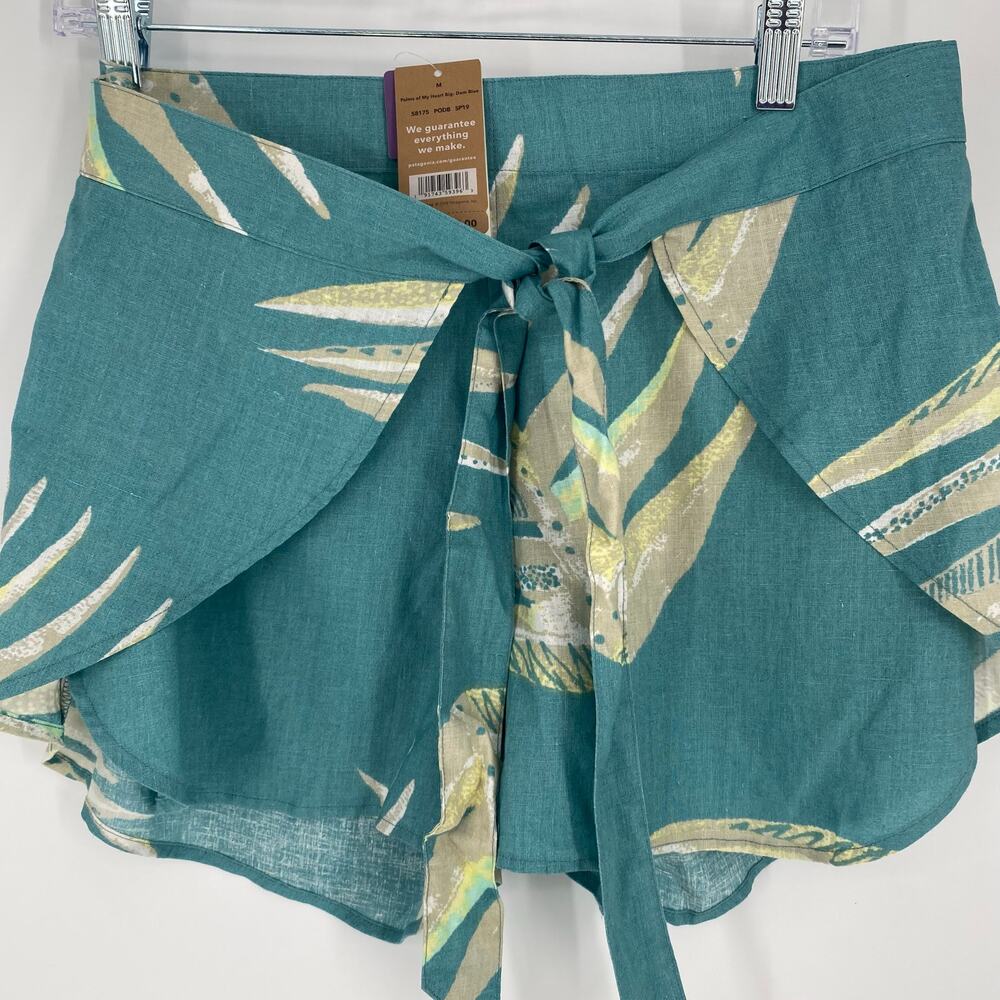 Patagonia Shorts Women’s Medium Garden Island Hemp Tropical Faux Wrap Vacation